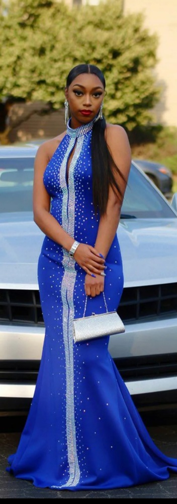 Blue diamond dress